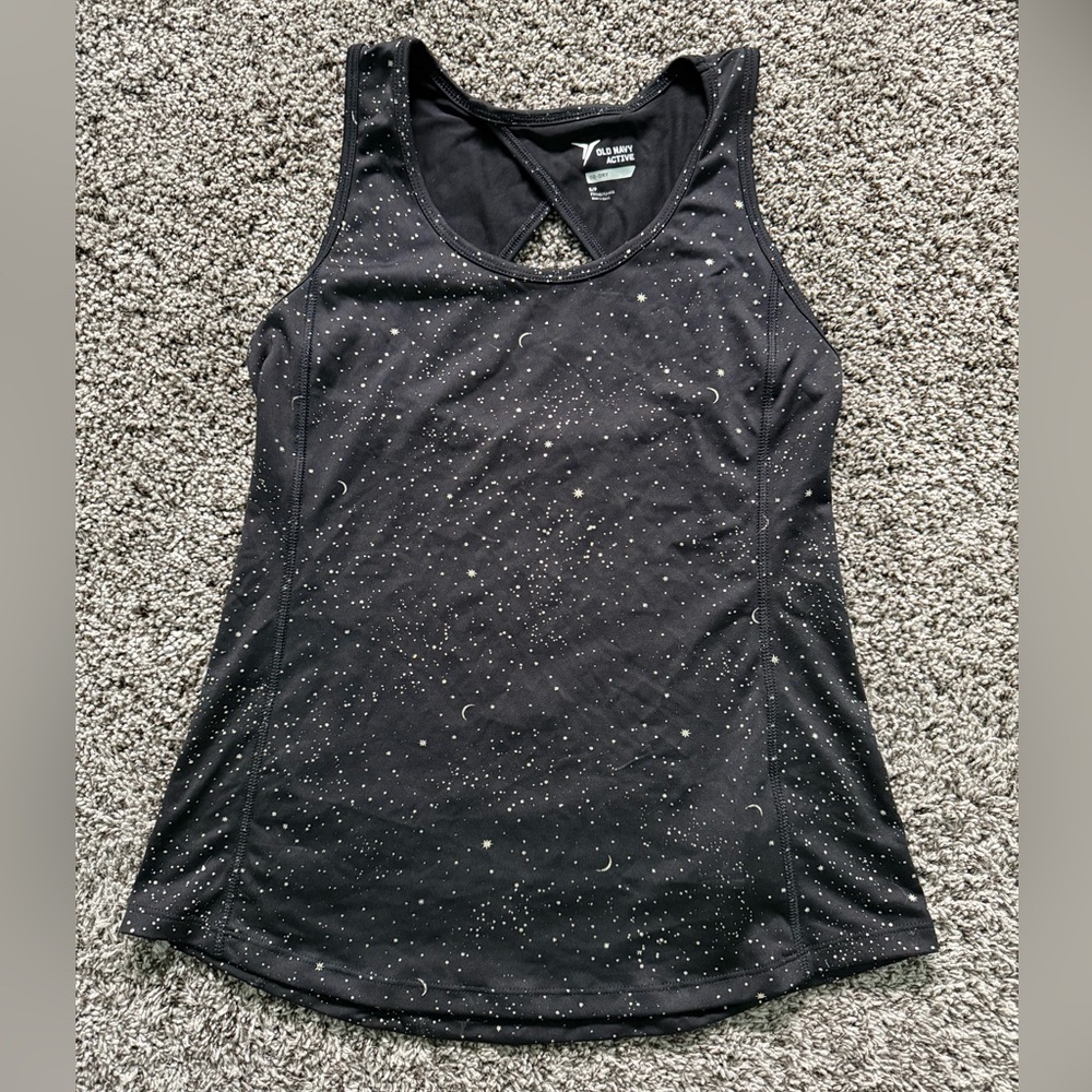 Old navy workout tank - metallic stars - size small